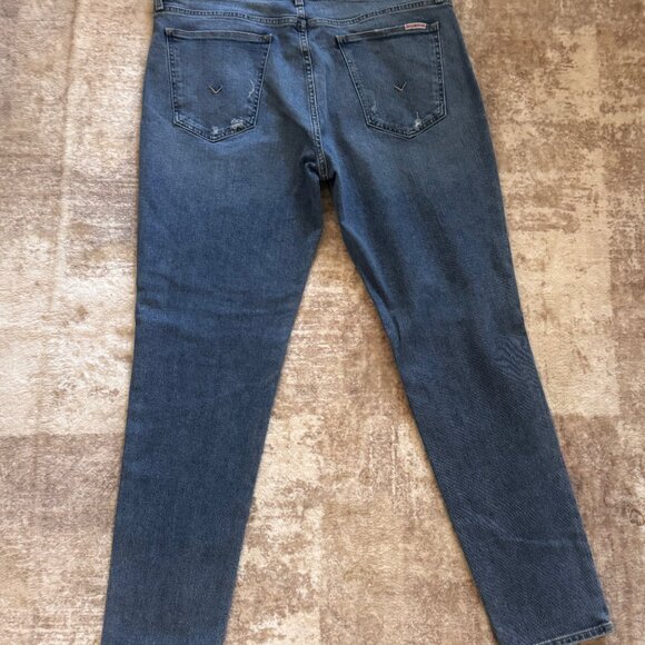 Hudson Jeans Zane Skinny Cut Denim Medium Blue Jeans w/ Light Distressing, 38 - Picture 3 of 6